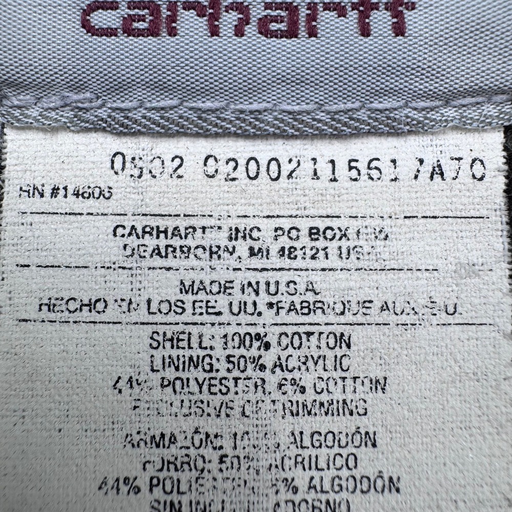 Vintage Carhartt Sherpa Lined Vest Mens XL Moss Green Canvas Workwear USA Made - Picture 6 of 13